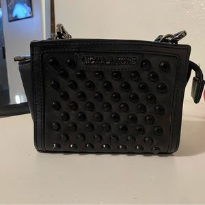 Michael Kors black cross body stud bag
